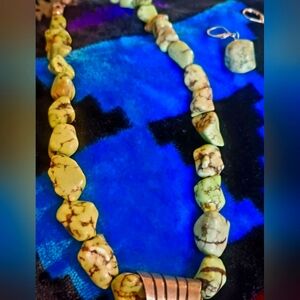 Green turquoise necklace authentic native American